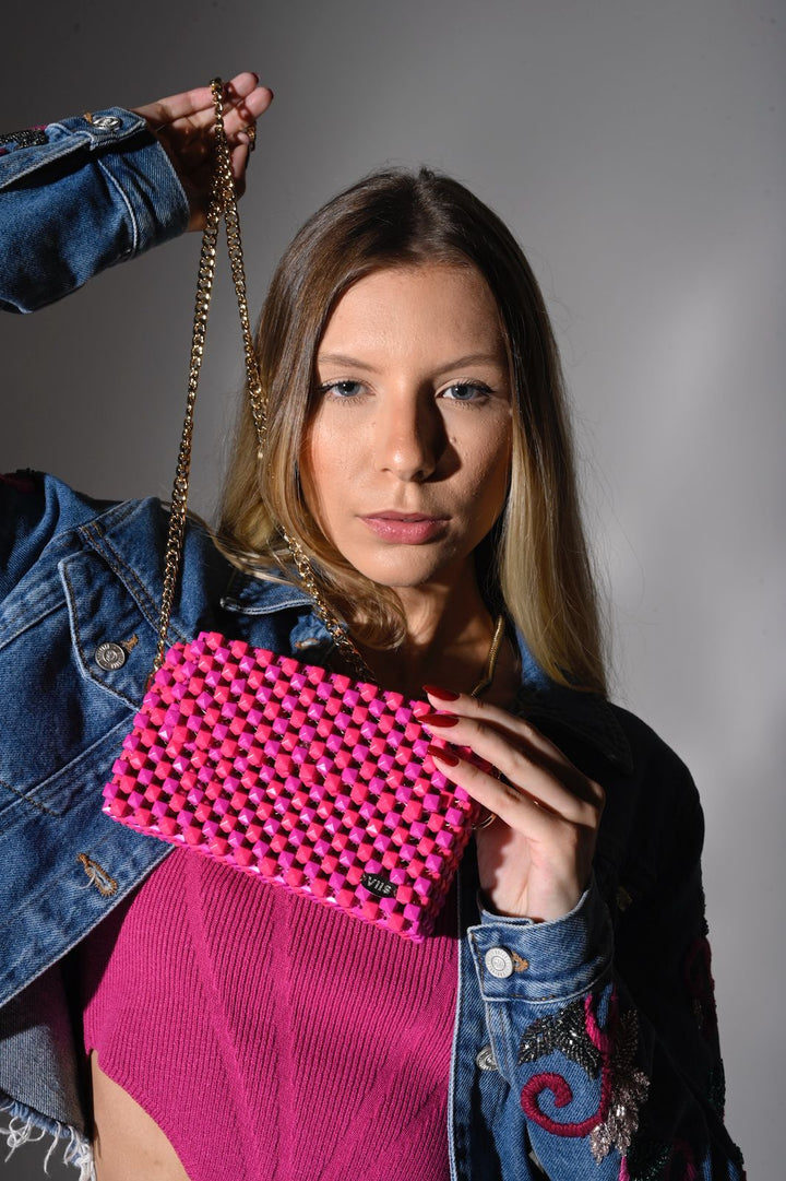 Bolsa Rio Rosa e Vermelho