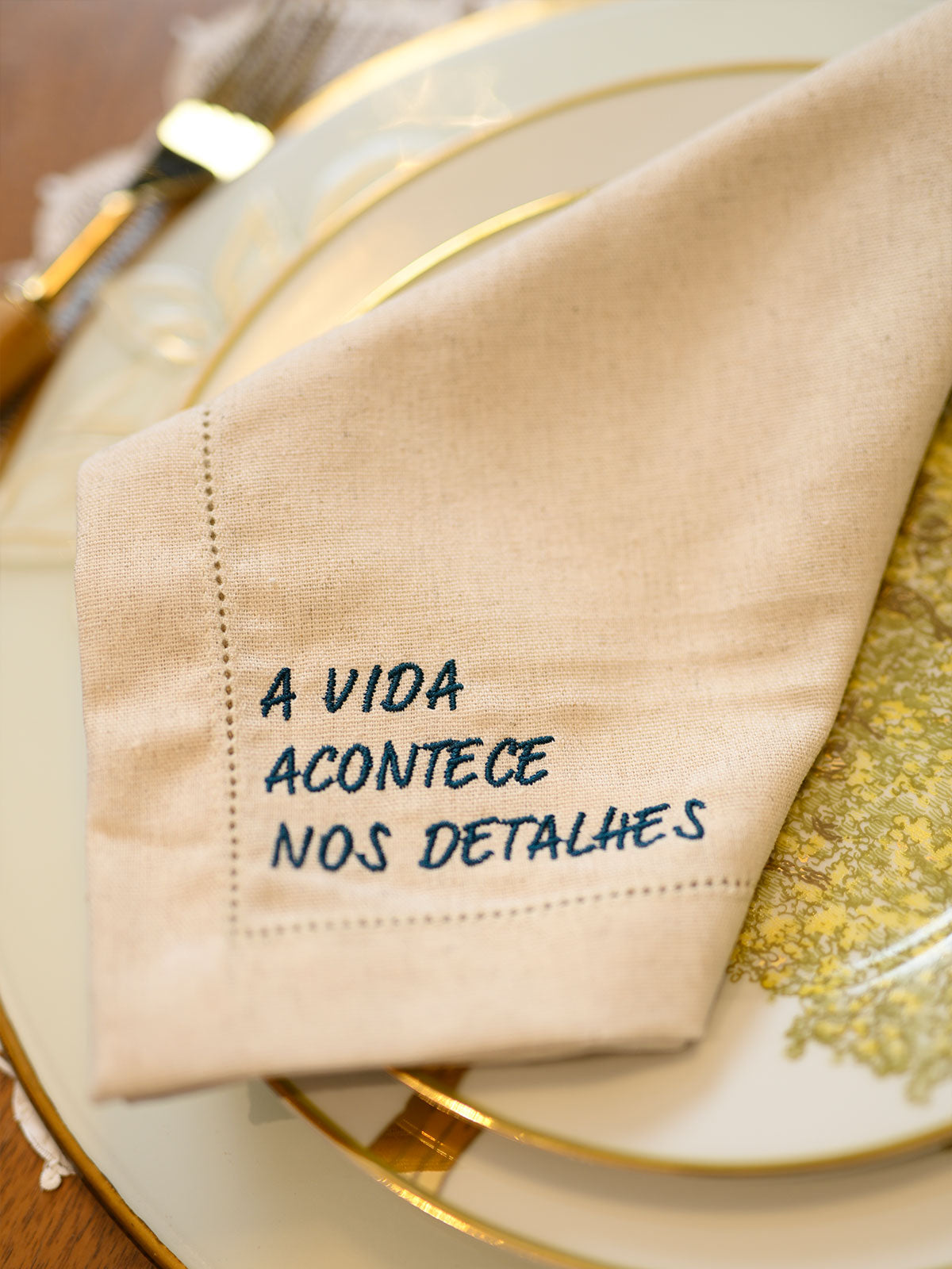 Guardanapo Frases |  A vida acontece nos detalhes